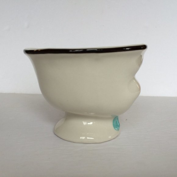 Baileys Irish Cream Coffee Tea Cup Winking Man Face White Blue Green Bow Tie - Picture 4 of 8